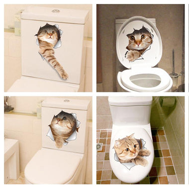Cat 3D Wall/Toilet Decorative Sticker